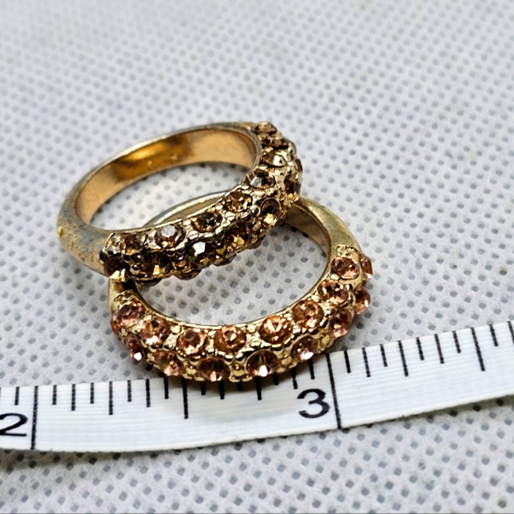 Crystal Fashion Rings set of 2